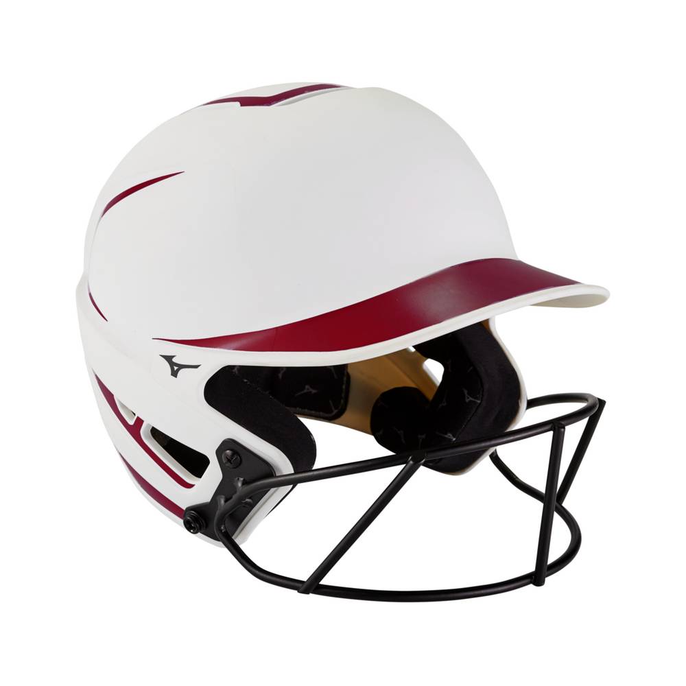 Casco Mizuno F6 Fastpitch Softball Batting Donna - Bianche - 17643-QSAV